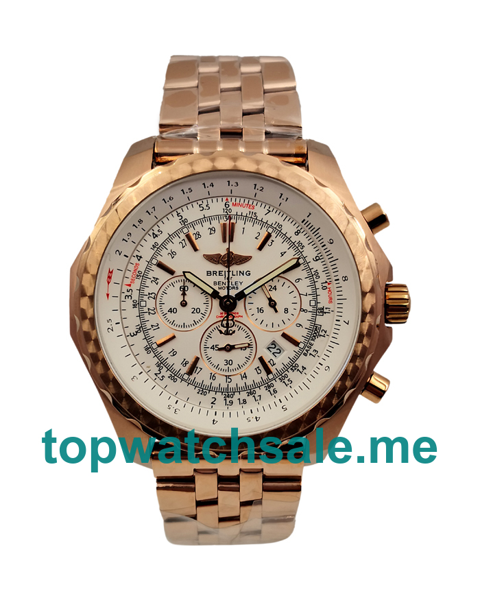 UK Luxury 1:1 Replica Breitling Bentley Motors A25362 With White Dials And Rose Gold Cases Online
