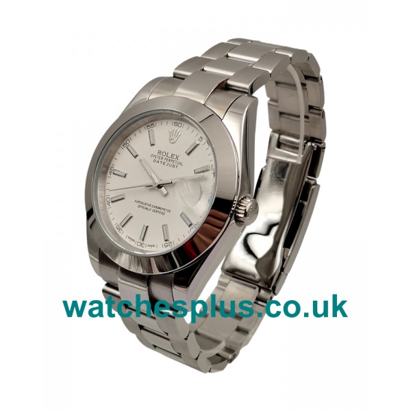 UK AAA Quality Rolex Datejust 126300 Replica Watches With White Dials For Men