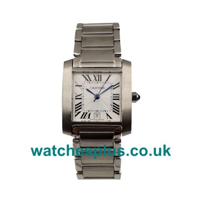 UK Swiss Made Replica Cartier Tank Francaise W51002Q3 With White Dials And Steel Cases Online