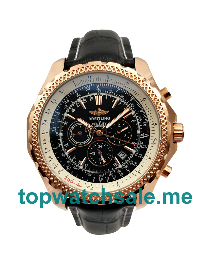 UK AAA Quality Fake Breitling Bentley A25362 With Black Dials And Rose Gold Cases For Sale