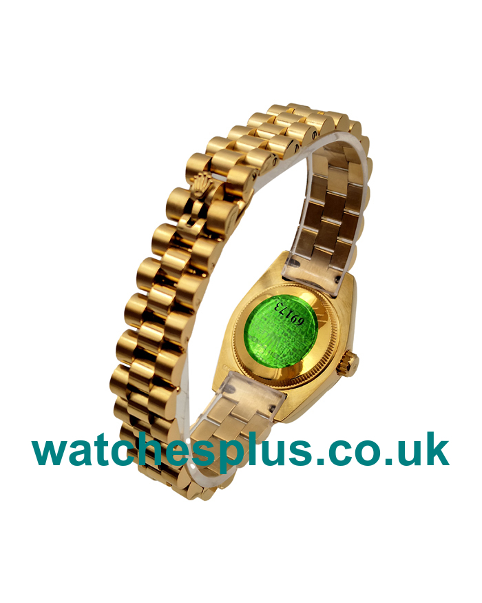 26 MM Cheap Rolex Lady-Datejust 68278 Replica Watches With White Dials For Women