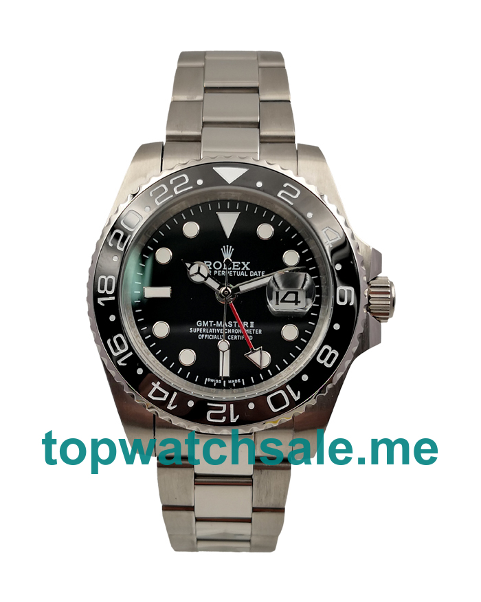 UK Best 1:1 Rolex GMT-Master II 116710 Replica Watches With Black Dials For Sale