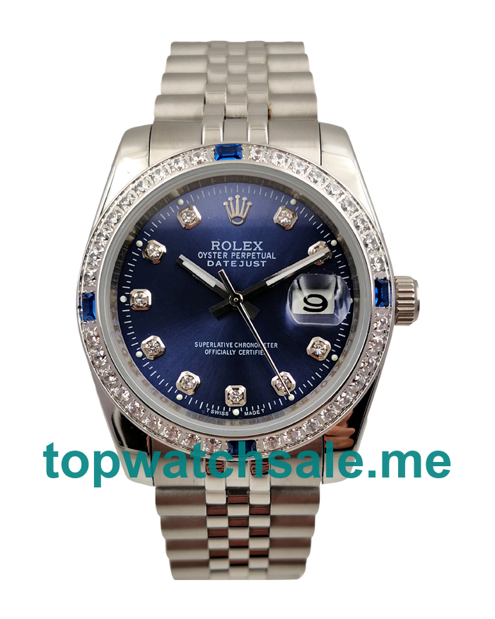 UK Best 1:1 Rolex Datejust 16234 Replica Watches With Blue Dials For Sale