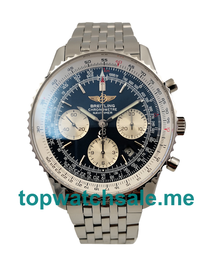 UK Best Quality Breitling Navitimer A23322 Replica Watches With Blue Dials For Men