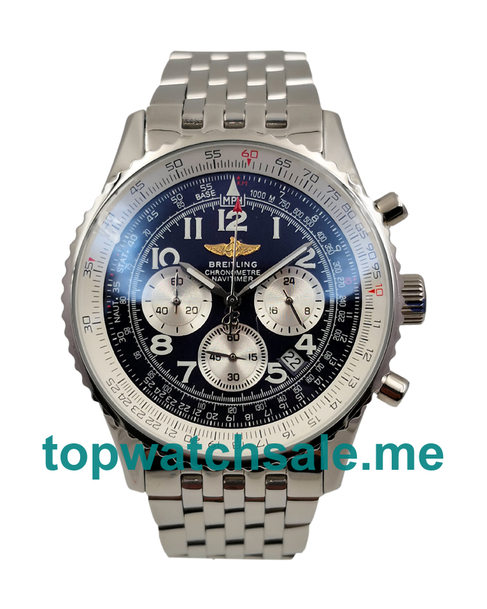 UK Swiss Luxury 42 MM Breitling Navitimer A23322 Replica Watches With Black Dials For Men
