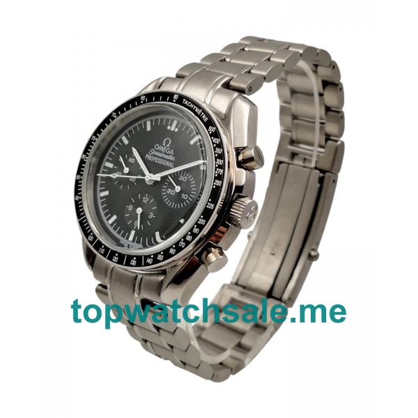 UK Best 1:1 Replica Omega Speedmaster Moonwatch 3570.50.00 With Black Dials And Steel Cases For Sale