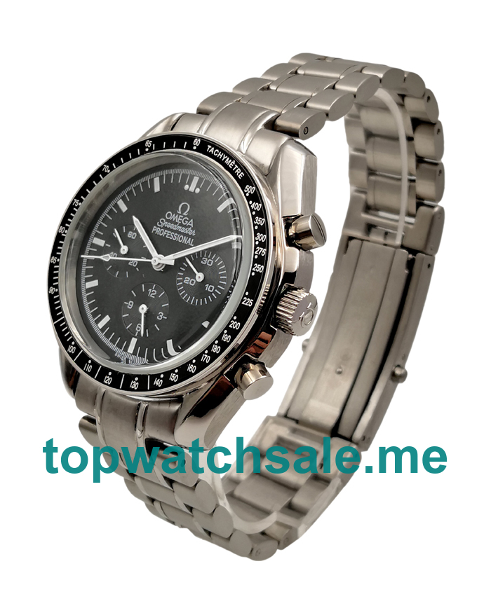 UK Best 1:1 Replica Omega Speedmaster Moonwatch 3570.50.00 With Black Dials And Steel Cases For Sale
