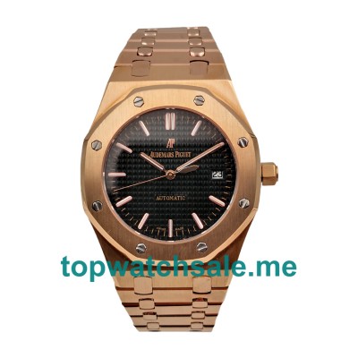 UK Top Replica Audemars Piguet Royal Oak 15400OR.OO.1220OR.01 Watches With Black Dials For Men
