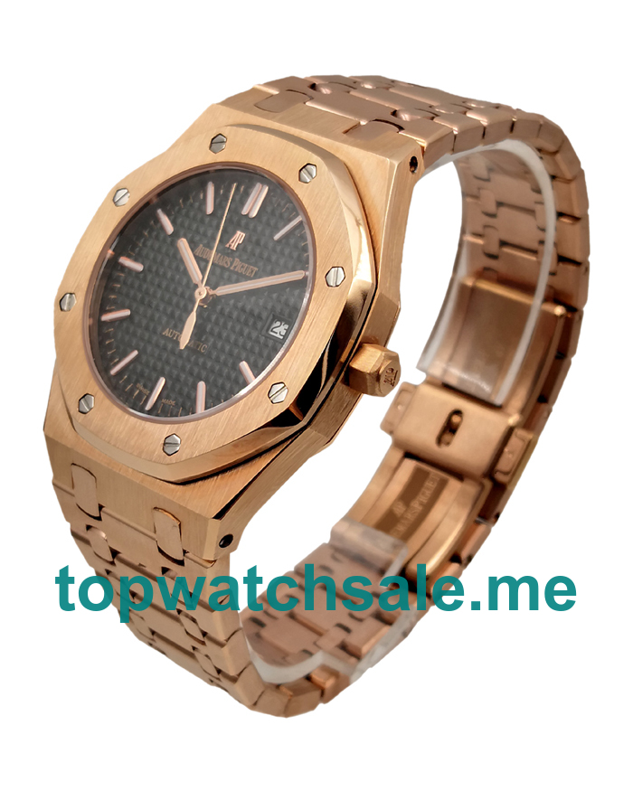 UK Top Replica Audemars Piguet Royal Oak 15400OR.OO.1220OR.01 Watches With Black Dials For Men