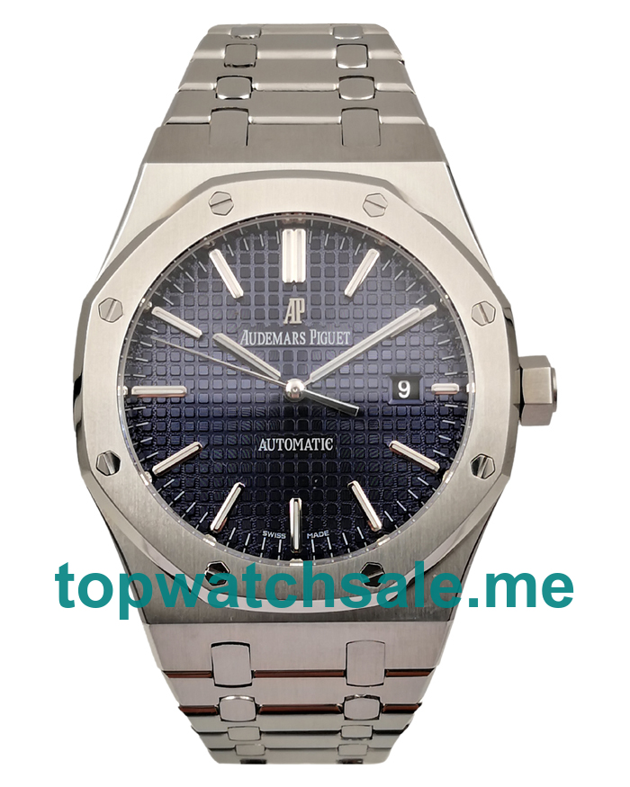UK Perfect Replica Audemars Piguet Royal Oak 15400ST.OO.1220ST.03 Watches With Blue Dials For Men