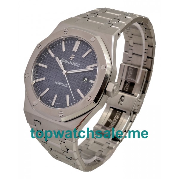 UK Perfect Replica Audemars Piguet Royal Oak 15400ST.OO.1220ST.03 Watches With Blue Dials For Men