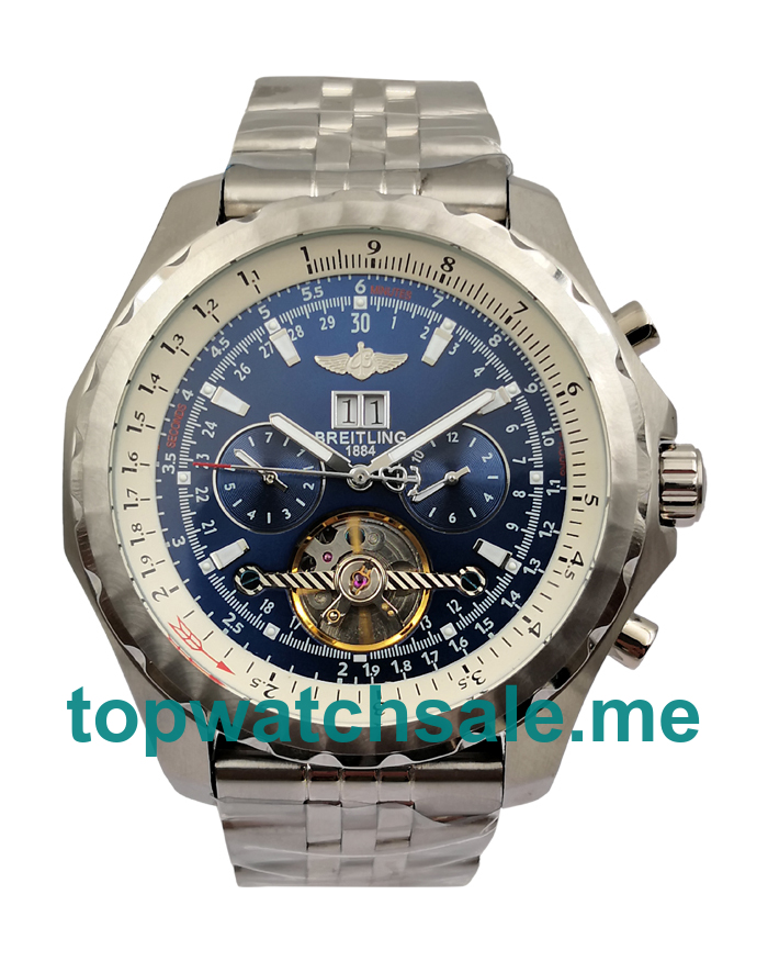 High Quality Breitling Bentley Mulliner Tourbillon Fake Watches With Blue Dials Online