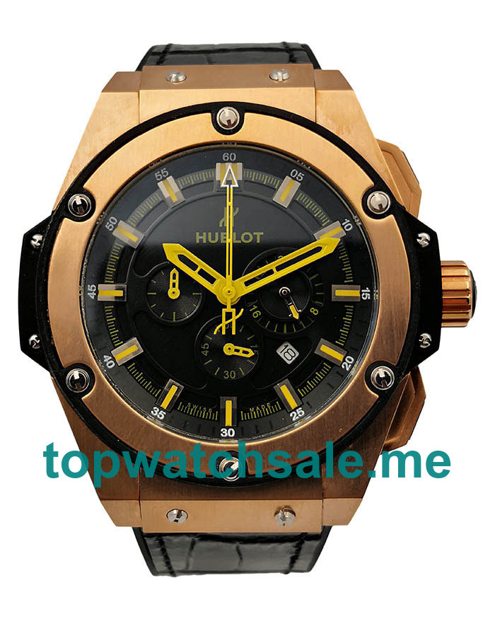 UK 46 MM Perfect Replica Hublot King Power Watches With Black Dials For Sale