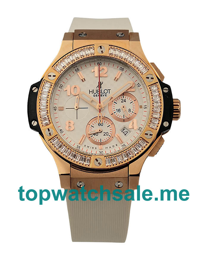 UK Luxury 1:1 Replica Hublot Big Bang 341.PE.230.RW.114 With White Dials And Rose Gold Plated Cases For Sale
