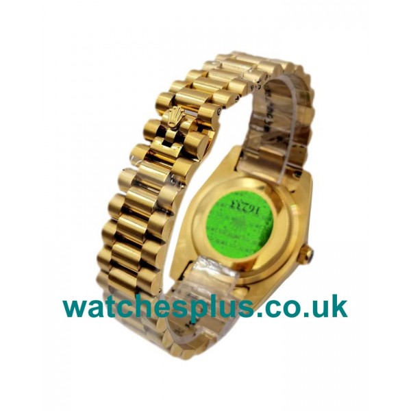 36 MM High Quality Rolex Day-Date 18038 Replica Watches With Black Dials For Sale