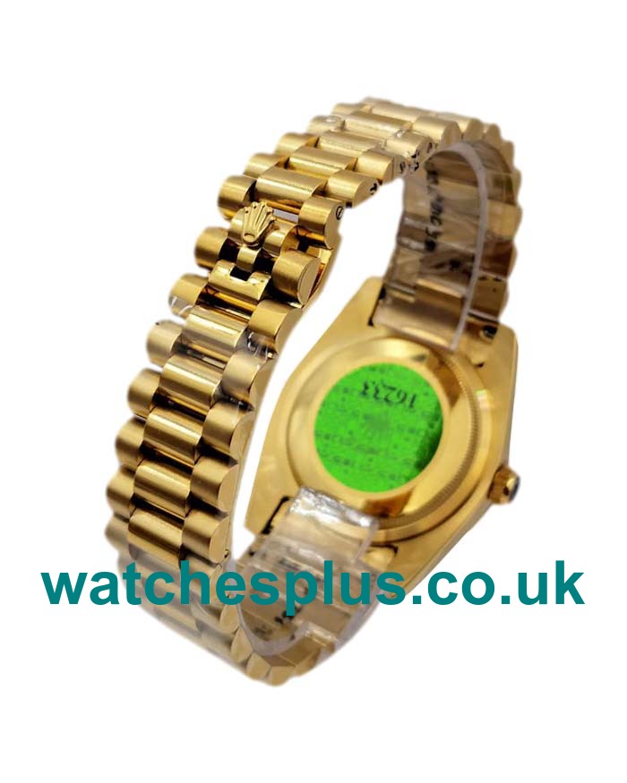 36 MM High Quality Rolex Day-Date 18038 Replica Watches With Black Dials For Sale