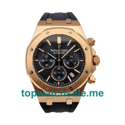 UK Swiss Online Replica Audemars Piguet Royal Oak 26320OR With Black Dials Rose Gold Cases