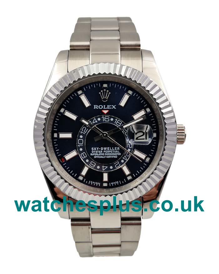 UK Best Quality Rolex Sky-Dweller 326934 Replica Watches With Black Dials For Sale