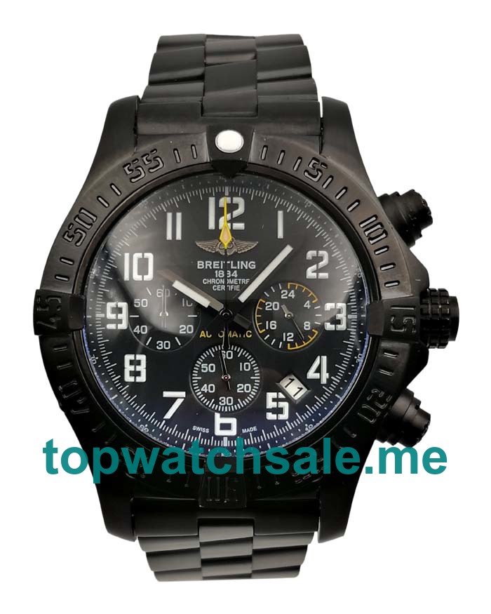 UK Best Quality Replica Breitling Super Avenger XB0170E4 With Black Dials And Black Steel Cases For Men